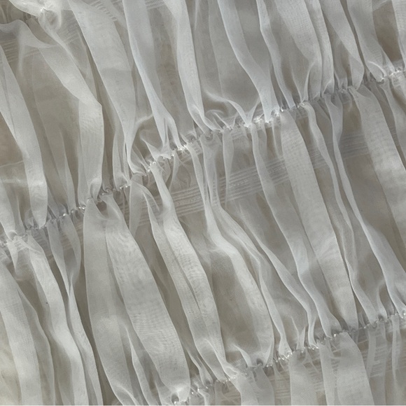 For Love & Lemons Sheer Peasant Top Wedding Honeymoon Bridal Resort Festival - Picture 7 of 9